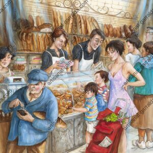 186 La queue à la boulangerie