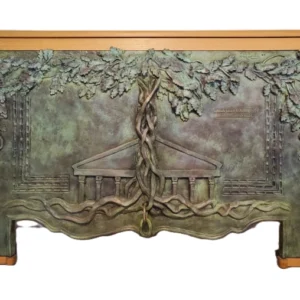 Coffre bronze et chêne "Gernika ez ahantz"